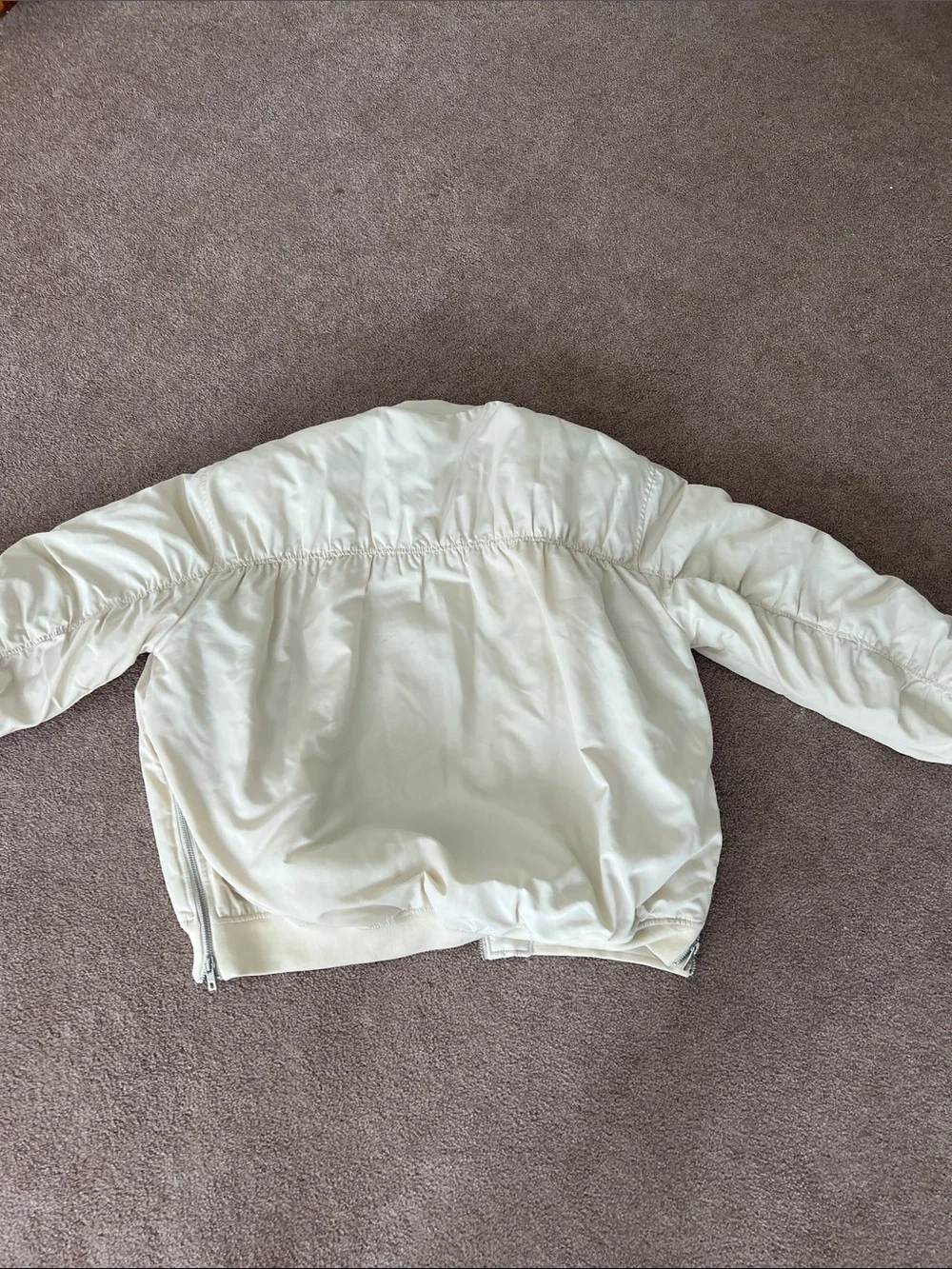 Zara Kids Cream Bomber Jacket